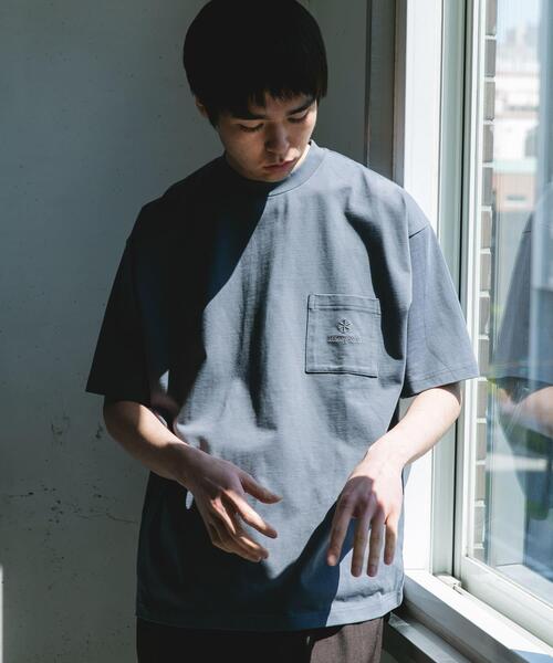Snow Peak（スノーピーク）の「『別注』Snow Peak Apparel×DOORS　POCKET LOGO SHORT-SLEEVE T-SHIRTS（Tシャツ/カットソー・メンズ・ホワイト/ブルー/チャコールグレー/グリーン・X-LARGE/LARGE/MEDIUM）」の14枚目の写真