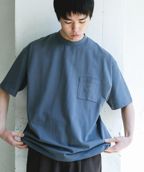 Snow Peak（スノーピーク）の「『別注』Snow Peak Apparel×DOORS　POCKET LOGO SHORT-SLEEVE T-SHIRTS（Tシャツ/カットソー・メンズ・ホワイト/ブルー/チャコールグレー/グリーン・X-LARGE/LARGE/MEDIUM）」の18枚目の写真