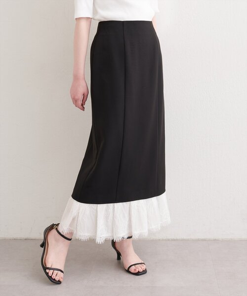 natural couture(ナチュラルクチュール)の「レースレイヤードスカート(スカート・レディース・ベージュ/オフホワイト/ブラック・MEDIUM/LARGE)」の14枚目の写真