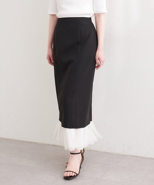 natural couture(ナチュラルクチュール)の「レースレイヤードスカート(スカート・レディース・ベージュ/オフホワイト/ブラック・MEDIUM/LARGE)」の16枚目の写真