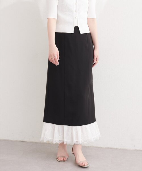 natural couture(ナチュラルクチュール)の「レースレイヤードスカート(スカート・レディース・ベージュ/オフホワイト/ブラック・MEDIUM/LARGE)」の19枚目の写真