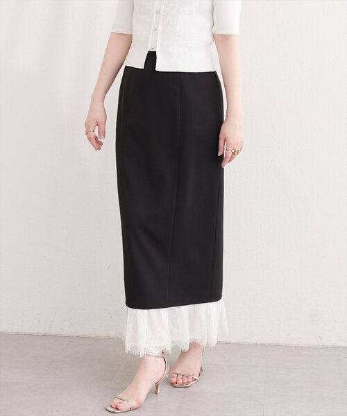 natural couture(ナチュラルクチュール)の「レースレイヤードスカート(スカート・レディース・ベージュ/オフホワイト/ブラック・MEDIUM/LARGE)」の20枚目の写真