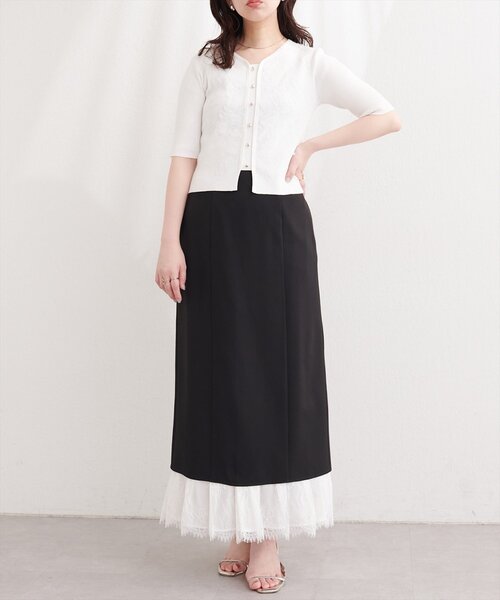 natural couture(ナチュラルクチュール)の「レースレイヤードスカート(スカート・レディース・ベージュ/オフホワイト/ブラック・MEDIUM/LARGE)」の21枚目の写真