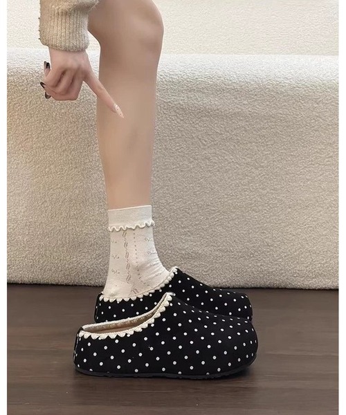 inst.ALL(インストール)の「ドット柄レースクロッグ(サンダル・レディース・キャメル/ブラウン/ブラック・24.0cm/23.5cm/24.5cm)」の14枚目の写真