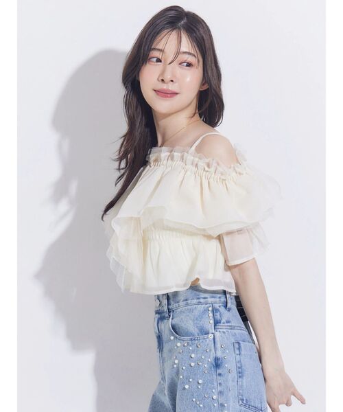 MERCURYDUO(マーキュリーデュオ)の「パールビジューデニム(デニムパンツ・レディース・インディゴブルー/ブルー・MEDIUM/SMALL)」の20枚目の写真