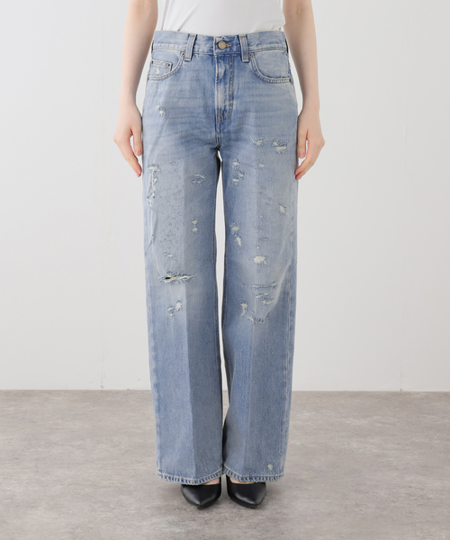 journal standard L'essage(ジャーナルスタンダードレサージュ)の「HAIKURE/ハイクル WINNY BROKEN CELESTIAL デニムパンツ(デニムパンツ・レディース・ブルー・25/24/23)」の8枚目の写真