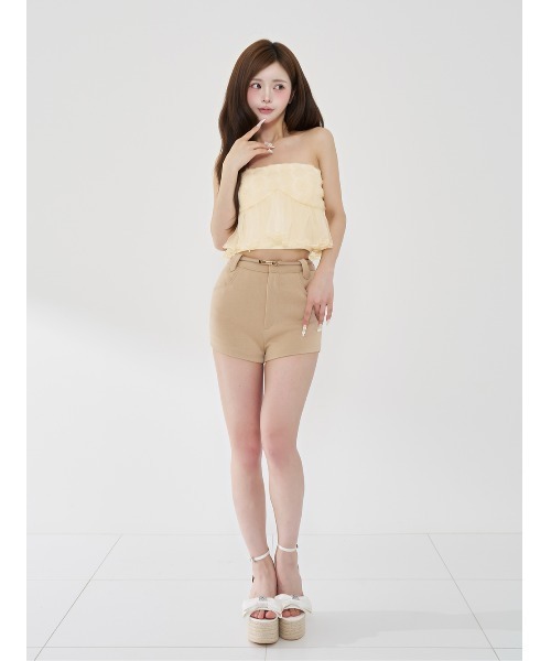 Darich(ダーリッチ)の「ボリュームスリーブローズチュールベアトップ(その他トップス・レディース・サックスブルー/ピンク/アイボリー・FREE)」の8枚目の写真