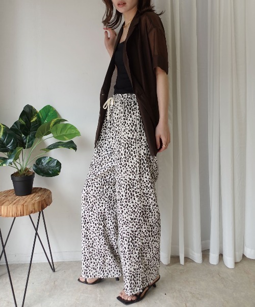 CORNERS(コーナーズ)の「【CORNERS by KR】レオパード柄イージーパンツ(スウェットパンツ・レディース・ベージュ/ホワイト・L/M/S)」の5枚目の写真