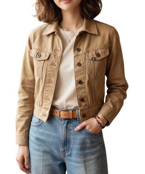 COOK JEANS(クックジーンズ)の「カラージャケット(その他アウター・レディース・ベージュ・MEDIUM/LARGE)」の1枚目の写真