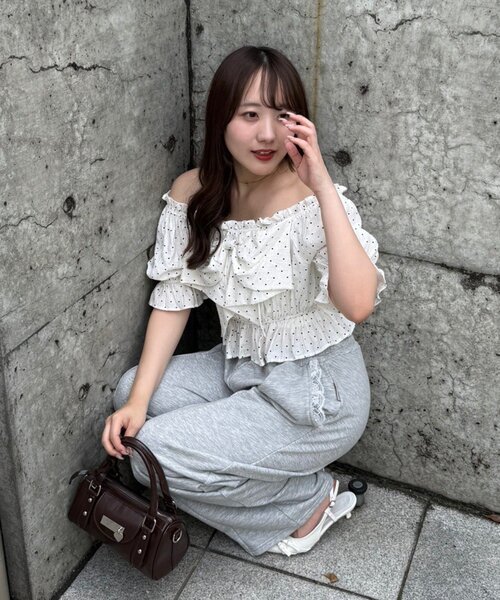 continuer de NICE CLAUP（コンティニューデナイスクラップ）の「プリーツリボン付半袖ブラウス（シャツ/ブラウス・レディース・ホワイト系その他/レッド系その他/ブルー系その他/ブラック系その他・FREE）」の18枚目の写真