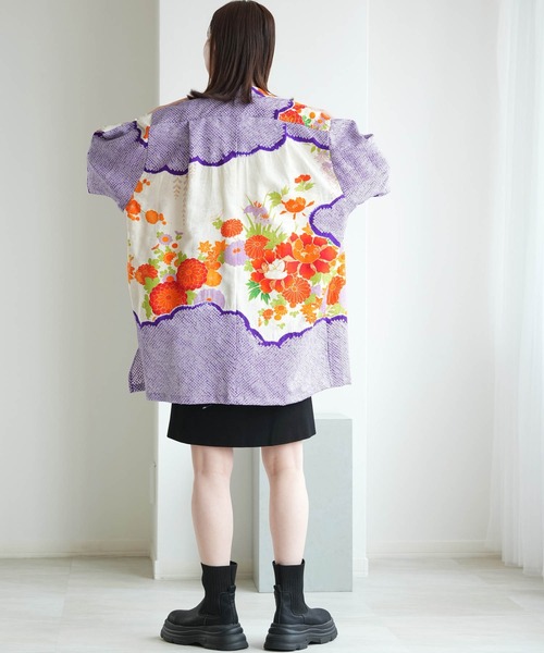 utatane(ウタタネ)の「着物リメイク maison utatane シャツ/ブラウス 紫苑の咲き零れ(シャツ/ブラウス・レディース・パープル・FREE)」の15枚目の写真