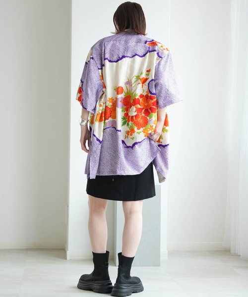 utatane(ウタタネ)の「着物リメイク maison utatane シャツ/ブラウス 紫苑の咲き零れ(シャツ/ブラウス・レディース・パープル・FREE)」の16枚目の写真