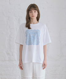 SINOON（シヌーン）の「Sinoon Crochet T-Shirt (White)（Tシャツ/カットソー）」