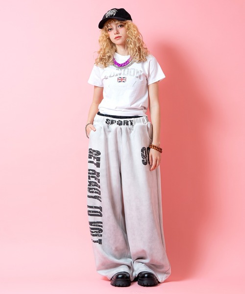 a.p.o.v.(エーピーオービー)の「a.p.o.v. クロップド丈クラックシルバー箔Y2KプリントTシャツ(レディース)(Tシャツ/カットソー・レディース・ブラック/ホワイト・ONESIZE)」の6枚目の写真