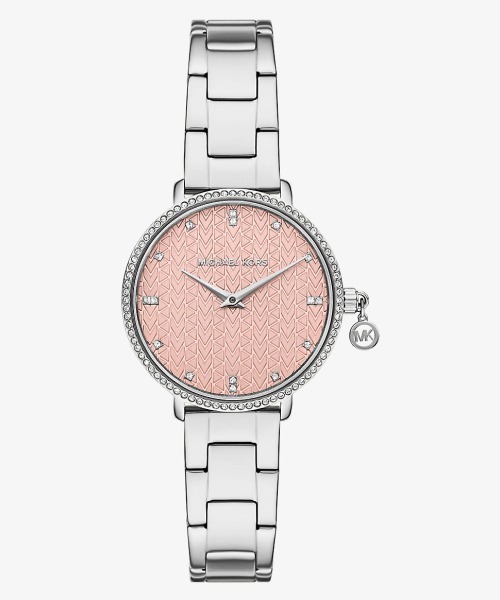 MICHAEL KORS(マイケルコース)の「MINI PYPER パヴェ シルバー トーン ウォッチ(アナログ腕時計・レディース・シルバー・FREE)」の1枚目の写真