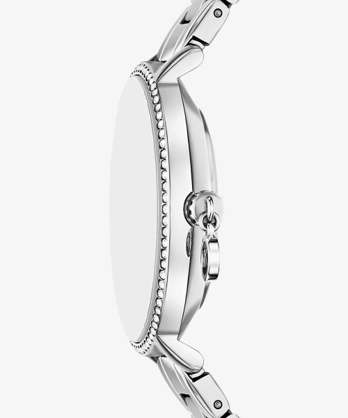 MICHAEL KORS(マイケルコース)の「MINI PYPER パヴェ シルバー トーン ウォッチ(アナログ腕時計・レディース・シルバー・FREE)」の2枚目の写真