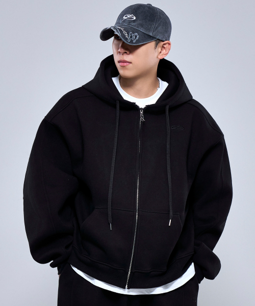 PHYSICAL GARMENTS（フィジカルガーメンツ）の「P2595 ヘビーステッチフードジップアップ [2COLOR]（Tシャツ/カットソー・メンズ・グレー/ブラック・1/2/3）」の3枚目の写真