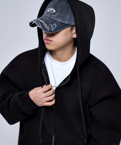 PHYSICAL GARMENTS（フィジカルガーメンツ）の「P2595 ヘビーステッチフードジップアップ [2COLOR]（Tシャツ/カットソー・メンズ・グレー/ブラック・1/2/3）」の4枚目の写真