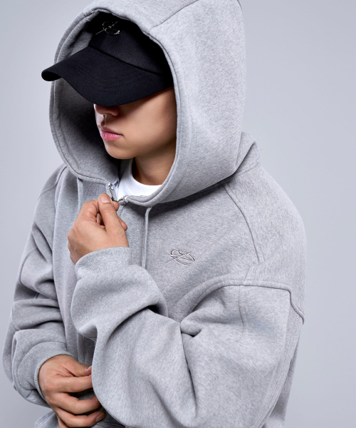PHYSICAL GARMENTS（フィジカルガーメンツ）の「P2595 ヘビーステッチフードジップアップ [2COLOR]（Tシャツ/カットソー・メンズ・グレー/ブラック・1/2/3）」の6枚目の写真