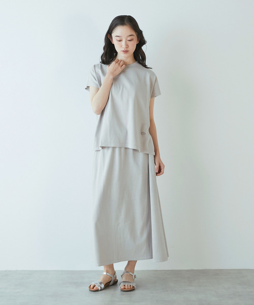 STAR&STRIPE（スターアンドストライプ）の「《別注》【STAR＆STRIPE /スターアンドストライプ】フレンチスリーブTシャツ（Tシャツ/カットソー・レディース・ライトグレー/スミクロ/イエロー・FREE）」の10枚目の写真