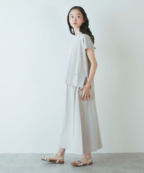 STAR&STRIPE（スターアンドストライプ）の「《別注》【STAR＆STRIPE /スターアンドストライプ】フレンチスリーブTシャツ（Tシャツ/カットソー・レディース・ライトグレー/スミクロ/イエロー・FREE）」の12枚目の写真