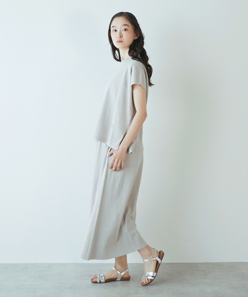 STAR&STRIPE（スターアンドストライプ）の「《別注》【STAR＆STRIPE /スターアンドストライプ】フレンチスリーブTシャツ（Tシャツ/カットソー・レディース・ライトグレー/スミクロ/イエロー・FREE）」の13枚目の写真