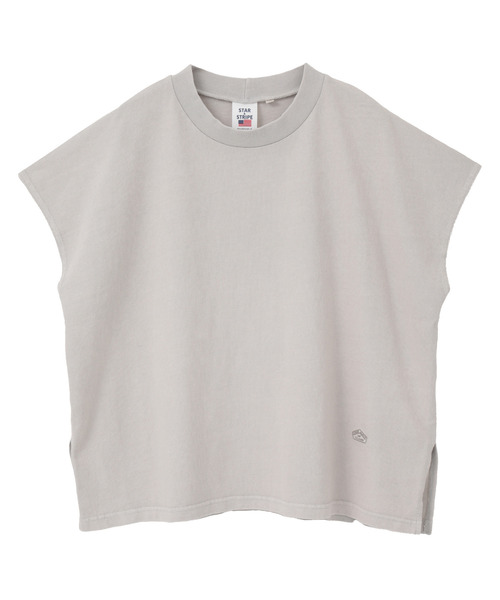 STAR&STRIPE（スターアンドストライプ）の「《別注》【STAR＆STRIPE /スターアンドストライプ】フレンチスリーブTシャツ（Tシャツ/カットソー・レディース・ライトグレー/スミクロ/イエロー・FREE）」の17枚目の写真