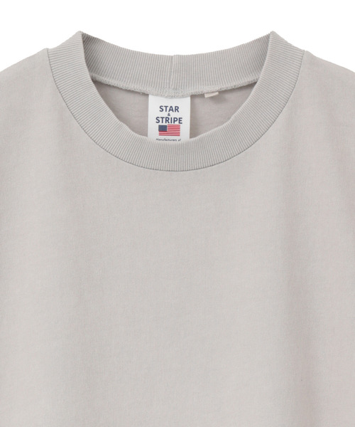 STAR&STRIPE（スターアンドストライプ）の「《別注》【STAR＆STRIPE /スターアンドストライプ】フレンチスリーブTシャツ（Tシャツ/カットソー・レディース・ライトグレー/スミクロ/イエロー・FREE）」の19枚目の写真
