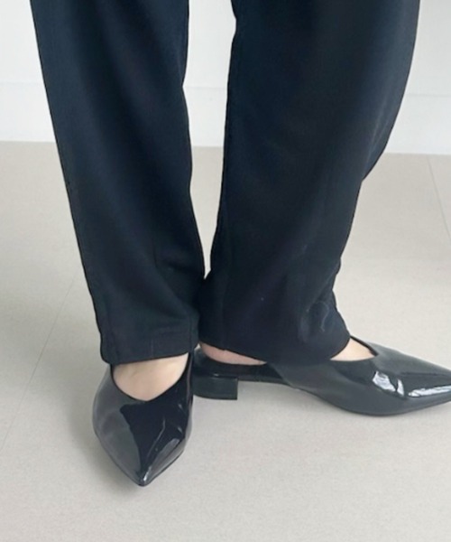 umune(ウムネ)の「穿くだけで今っぽこなれ顔♪トレンドのコクーンシルエット裏毛スウェットパンツ 秋 冬(スウェットパンツ・レディース・ブラック/杢グレー・FREE)」の17枚目の写真