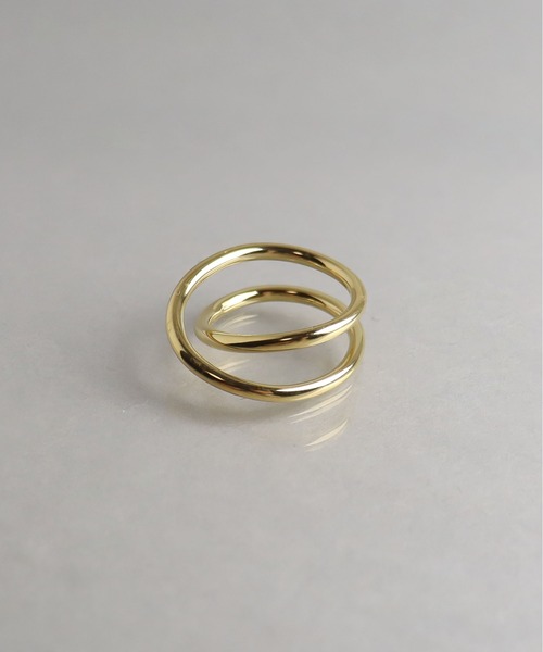 ieLS(イエルズ)の「金属アレルギー対応「ieLS」ステンレス インフィニティクロスリング(リング・レディース・シルバー/ゴールド・L/M)」の3枚目の写真