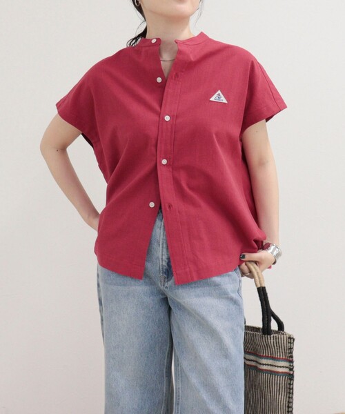 GEVACO(ゲバコ)の「【GEVACO/ゲバコ】バンドカラーフレンチスリーブシャツ(シャツ/ブラウス・レディース・レッド/グリーン/ブラック/オフホワイト・38)」の19枚目の写真