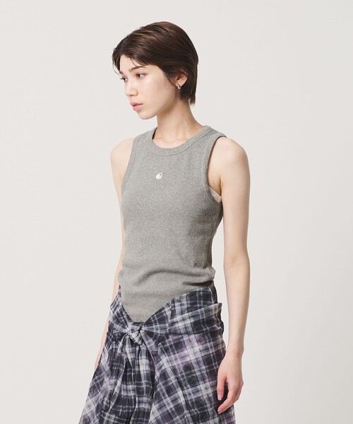 Carhartt(カーハート)の「<Carhartt>フィリップス タンクトップ(タンクトップ・レディース・グレー系/ホワイト・S)」の3枚目の写真
