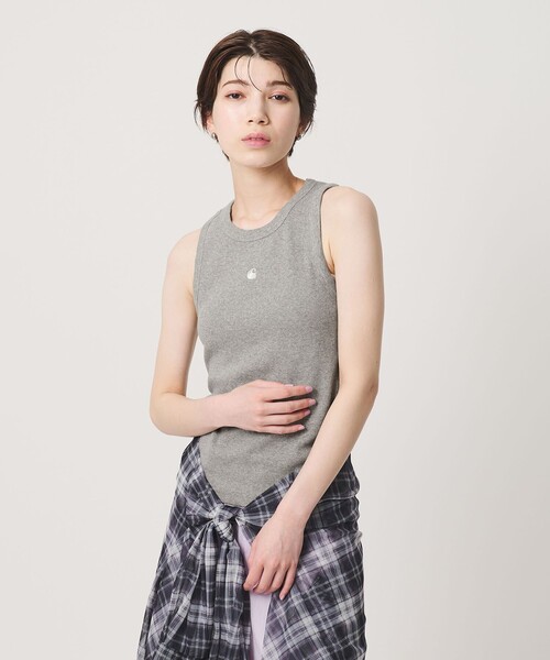 Carhartt(カーハート)の「<Carhartt>フィリップス タンクトップ(タンクトップ・レディース・グレー系/ホワイト・S)」の4枚目の写真