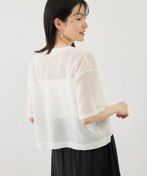 ROPE' PICNIC（ロペピクニック）の「フォトプリントニットTシャツ（ニット/セーター・レディース・クリーム/キナリ・FREE）」の11枚目の写真