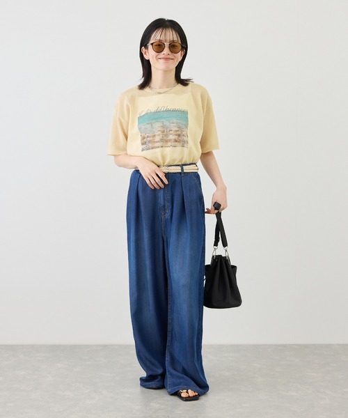 ROPE' PICNIC（ロペピクニック）の「フォトプリントニットTシャツ（ニット/セーター・レディース・クリーム/キナリ・FREE）」の12枚目の写真