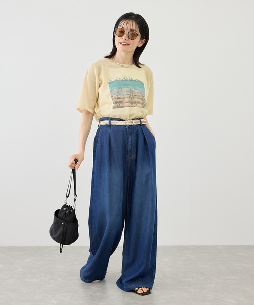 ROPE' PICNIC（ロペピクニック）の「フォトプリントニットTシャツ（ニット/セーター・レディース・クリーム/キナリ・FREE）」の13枚目の写真