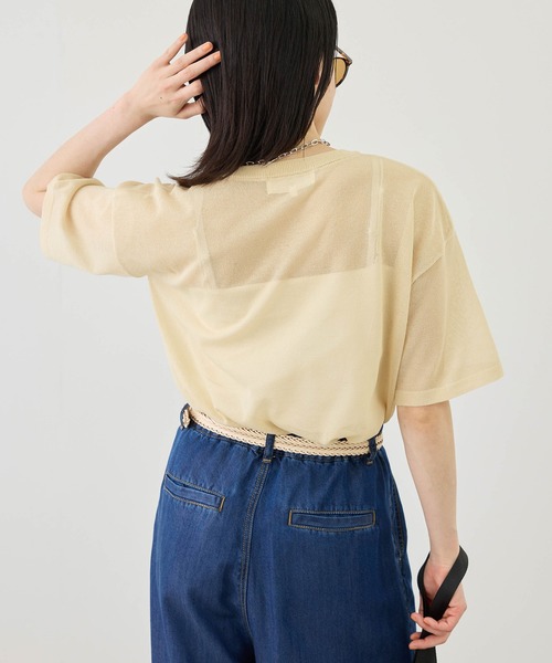 ROPE' PICNIC（ロペピクニック）の「フォトプリントニットTシャツ（ニット/セーター・レディース・クリーム/キナリ・FREE）」の19枚目の写真