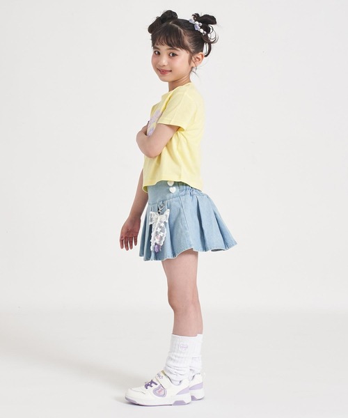 ANAP kids(アナップキッズ)の「チャーム付 サイドハートボタン プリーツスカート(スカート・キッズ・ラベンダー/ライトブルー/ピンク・110/130/120)」の21枚目の写真