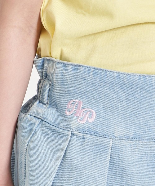 ANAP kids(アナップキッズ)の「チャーム付 サイドハートボタン プリーツスカート(スカート・キッズ・ラベンダー/ライトブルー/ピンク・110/130/120)」の16枚目の写真
