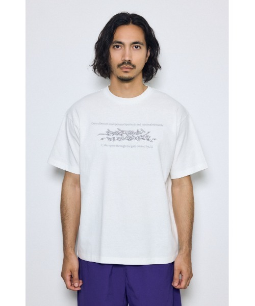 AZUL by moussy(アズールバイマウジー)の「エンブロイダリーロゴTシャツ(Tシャツ/カットソー・メンズ・ホワイト/ブラック・LARGE/MEDIUM)」の7枚目の写真
