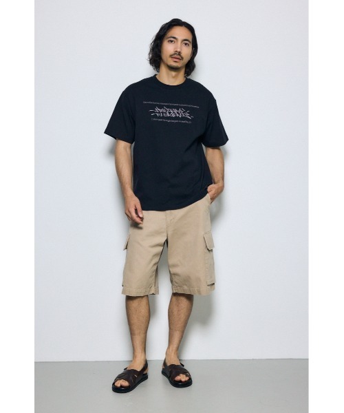 AZUL by moussy(アズールバイマウジー)の「エンブロイダリーロゴTシャツ(Tシャツ/カットソー・メンズ・ホワイト/ブラック・LARGE/MEDIUM)」の12枚目の写真