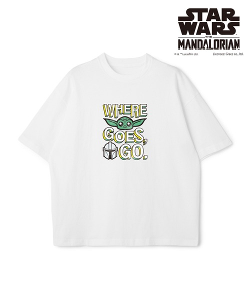 STAR WARS(スターウォーズ)の「【STAR WARS/スターウォーズ】マンダロリアン・アンド・グローグー半袖Tシャツ / Over Harf Sleeve T-shirt《UNISEX》(2026SS)(Tシャツ/カットソー・レディース・ブラック/ホワイト・L/M)」の1枚目の写真