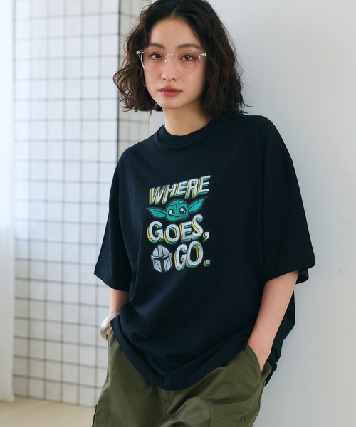 STAR WARS(スターウォーズ)の「【STAR WARS/スターウォーズ】マンダロリアン・アンド・グローグー半袖Tシャツ / Over Harf Sleeve T-shirt《UNISEX》(2026SS)(Tシャツ/カットソー・レディース・ブラック/ホワイト・L/M)」の7枚目の写真