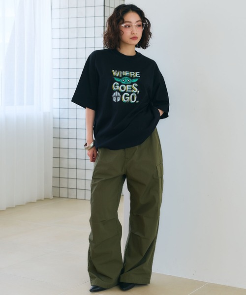 STAR WARS(スターウォーズ)の「【STAR WARS/スターウォーズ】マンダロリアン・アンド・グローグー半袖Tシャツ / Over Harf Sleeve T-shirt《UNISEX》(2026SS)(Tシャツ/カットソー・レディース・ブラック/ホワイト・L/M)」の11枚目の写真