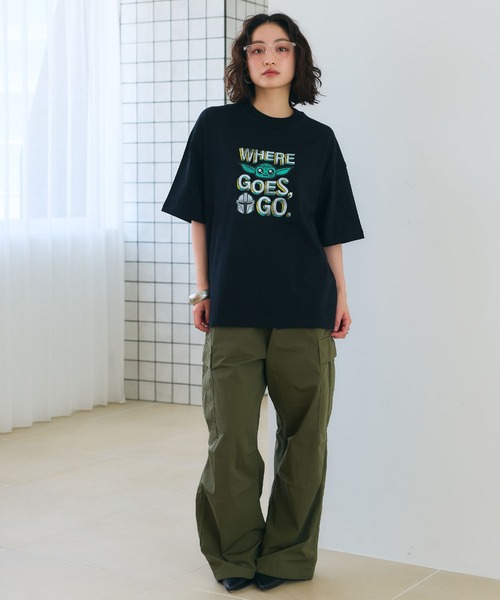 STAR WARS(スターウォーズ)の「【STAR WARS/スターウォーズ】マンダロリアン・アンド・グローグー半袖Tシャツ / Over Harf Sleeve T-shirt《UNISEX》(2026SS)(Tシャツ/カットソー・レディース・ブラック/ホワイト・L/M)」の12枚目の写真