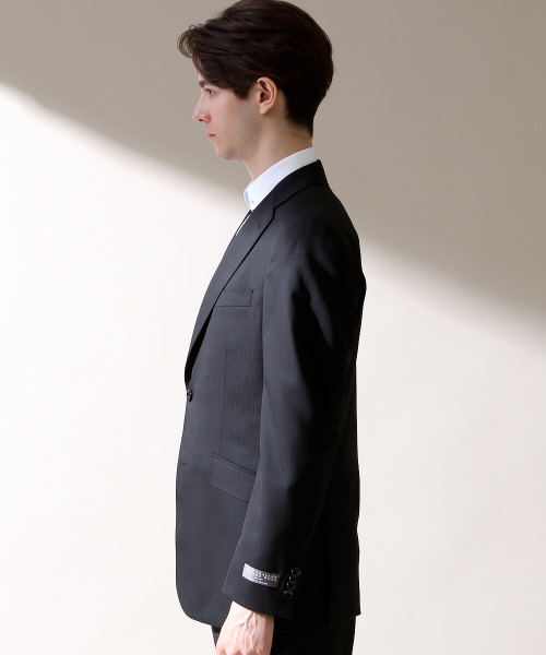ABAHOUSE（アバハウス）の「【NEW ZEALAND WOOL】ウールドビージャケット（テーラードジャケット・メンズ・グレー/ブラック/ネイビー・2/1/3/5/4）」の4枚目の写真