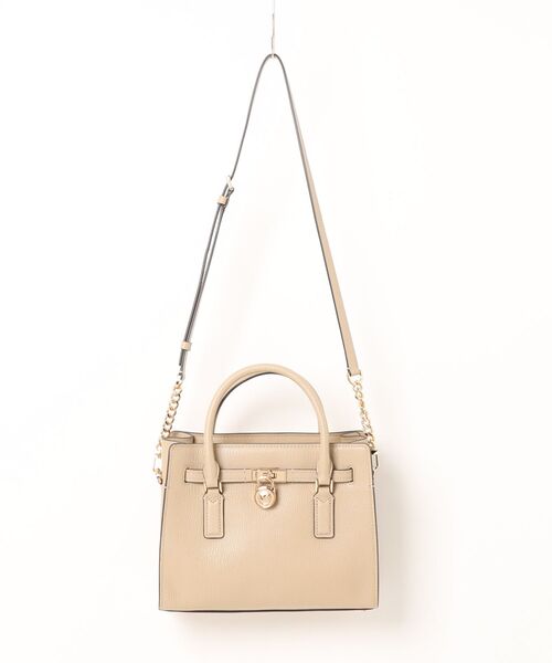 MICHAEL KORS(マイケルコース)の「HAMILTON MODERNE レザー クロスボディバッグ スモール(ハンドバッグ・レディース・ベージュ系・FREE)」の4枚目の写真