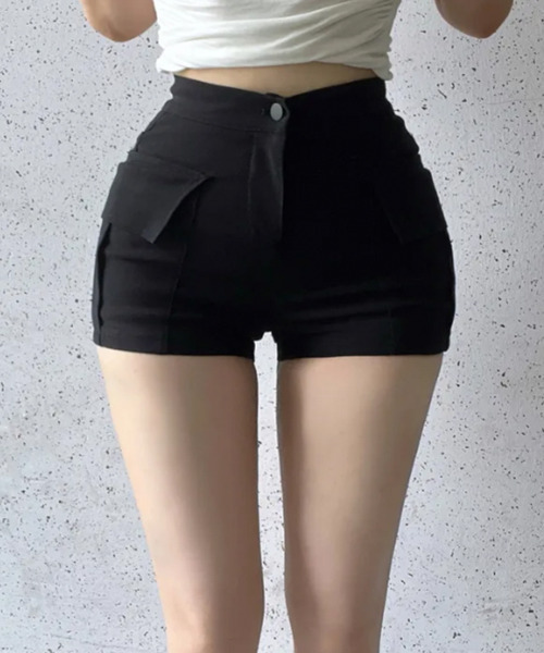 VIVID LADY(ビビッドレディー)の「骨盤パッド カーゴショートパンツ(カーゴパンツ・レディース・ブラック/ベージュ・MEDIUM/SMALL)」の6枚目の写真