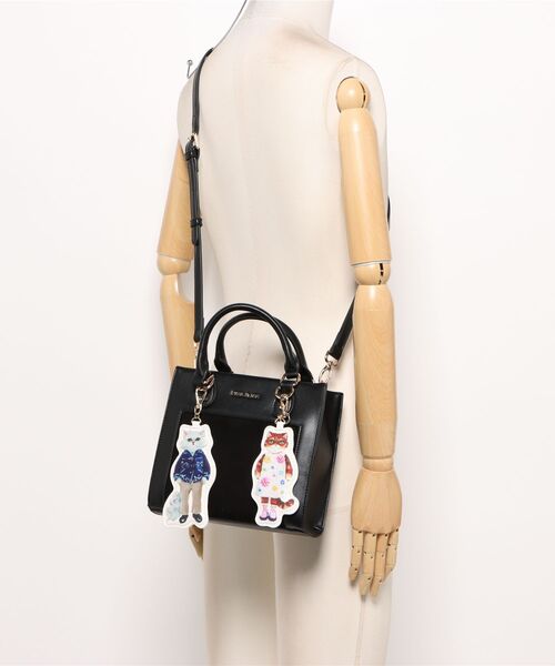 PAUL & JOE ACCESSOIRES（ポールアンドジョーアクセソワ）の「PAUL & JOE ACCESSOIRES (ポール＆ジョーアクセソワ)2WAYハンドバッグ PJA-B1472 BAG WITH GIPSY&NOUNETTE CHARM（ハンドバッグ・レディース・ブラウン/ブラック・FREE）」の22枚目の写真