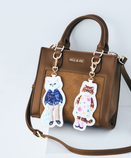 PAUL & JOE ACCESSOIRES（ポールアンドジョーアクセソワ）の「PAUL & JOE ACCESSOIRES (ポール＆ジョーアクセソワ)2WAYハンドバッグ PJA-B1472 BAG WITH GIPSY&NOUNETTE CHARM（ハンドバッグ・レディース・ブラウン/ブラック・FREE）」の2枚目の写真